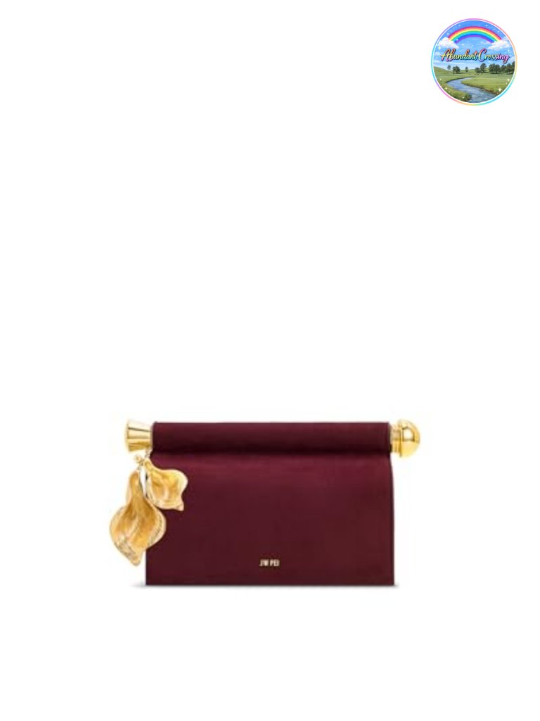 Faux Suede Clutch With Gold Hardware, Magnetic Closure, Fits Iphone 16 Pro Max